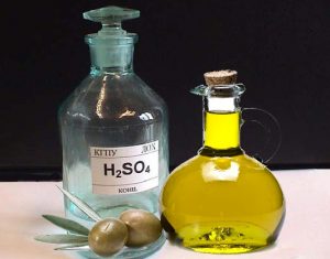 Серная кислота с оливковым маслом