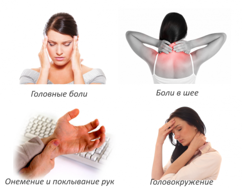 Симптомы протрузии шейного отдела позвоночника
