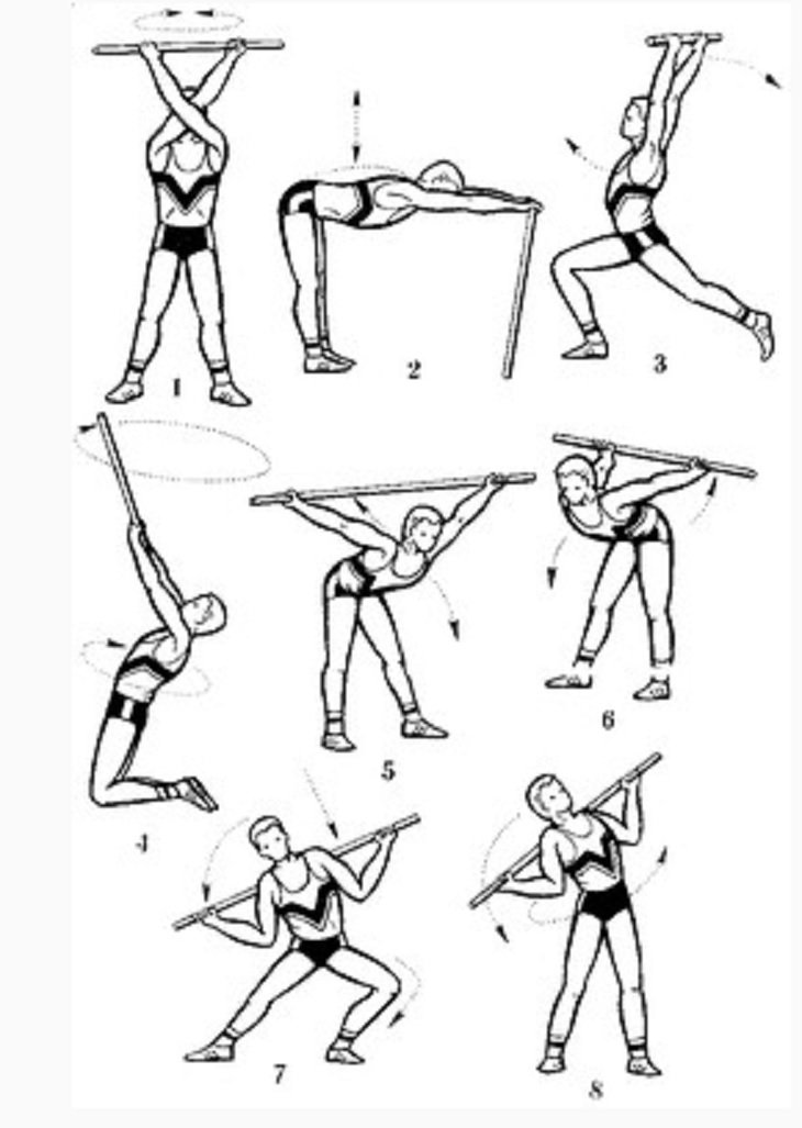 Упражнеия с палкой при грудном остеохондрозе